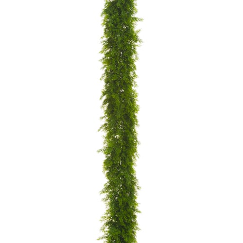 6' PE Soft-Touch Faux Cedar Garland -Green (Pack of 2)