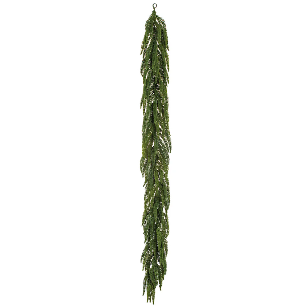 6' PE Soft-Touch Foxtail Pine Artificial Garland -Green (Pack of 2)