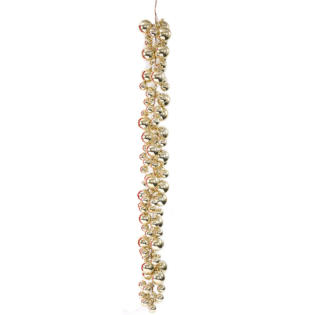 6' Plastic Mixed Reflective Ball Garland -Gold (Pack of 2)