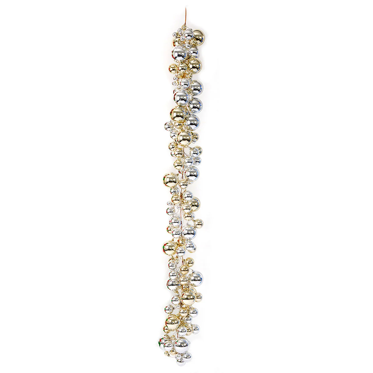 6' Plastic Mixed Reflective Ball Garland -Gold/Silver (Pack of 2)