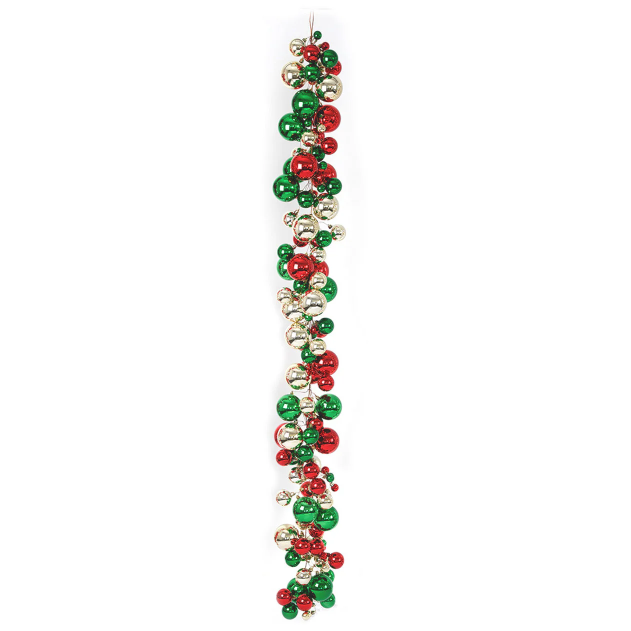 6' Plastic Mixed Reflective Ball Garland -Mixed Colors (Pack of 2)