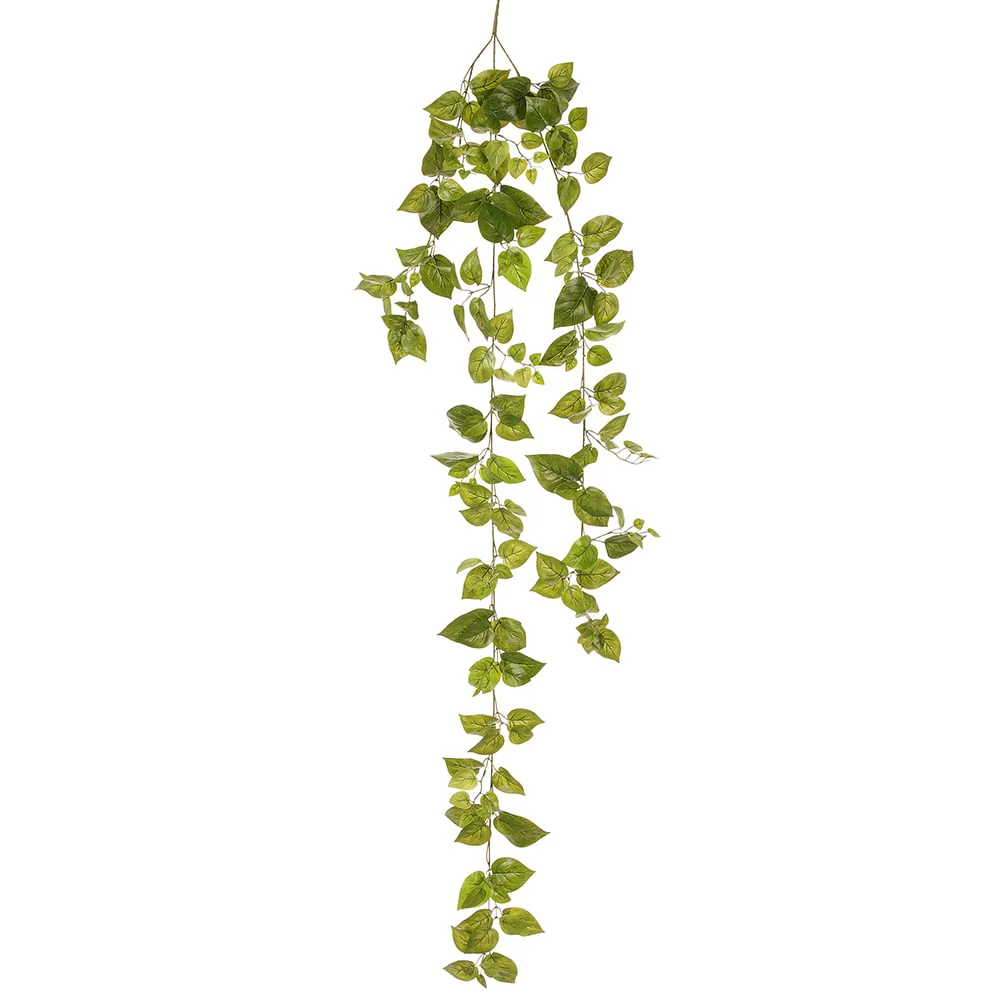 6' Silk Mini Pothos Leaf Garland -Green (Pack of 12)