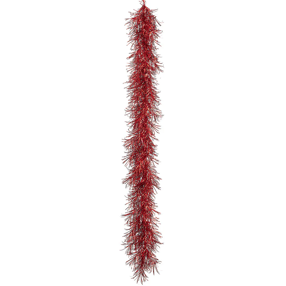 6' Tinsel Artificial Garland -Red (Pack of 6)