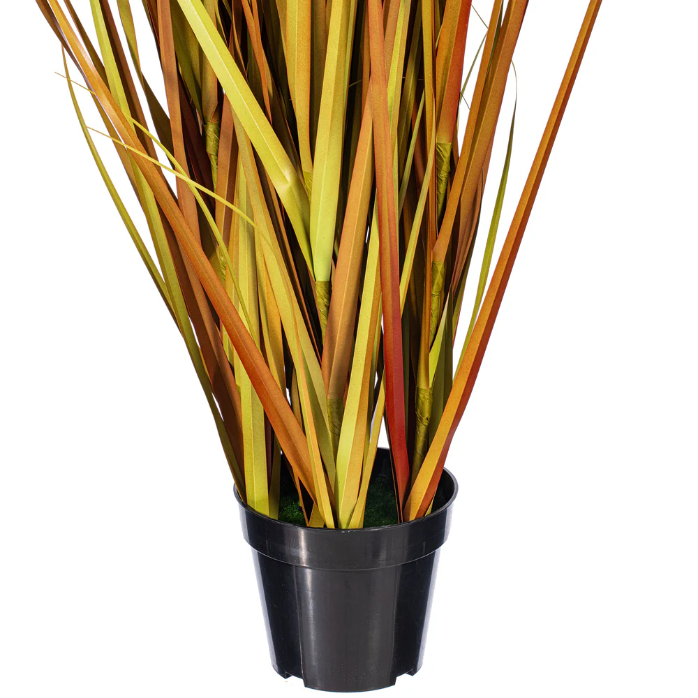 60" IFR PVC Mixed Grass Artificial Plant w/Pot -2 Tone Brown - Image 3