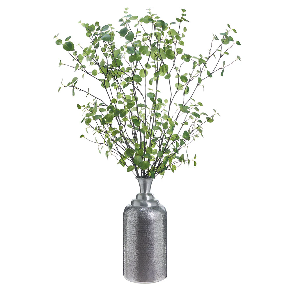 60"Hx42"W Bay Leaf Branch Artificial Arrangement w/Bottle Vase -Green