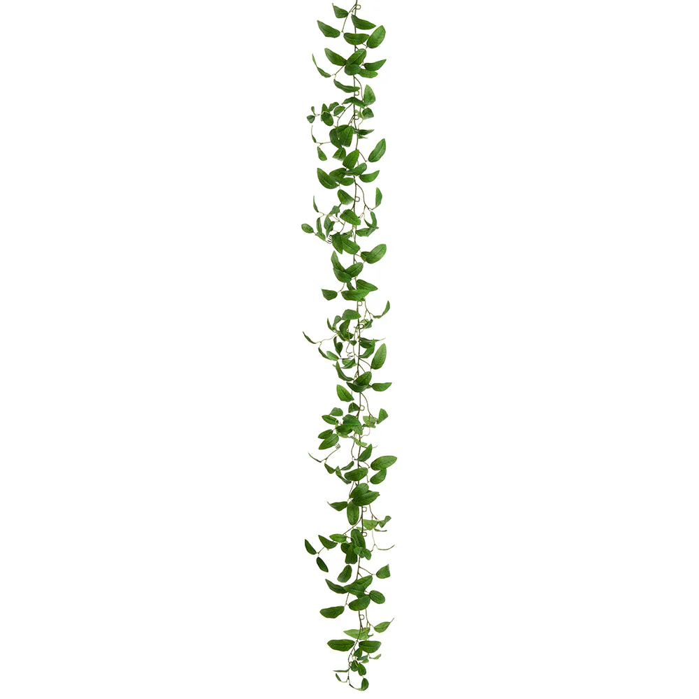 6'1" Eucalyptus Leaf Silk Garland -Green (Pack of 6)