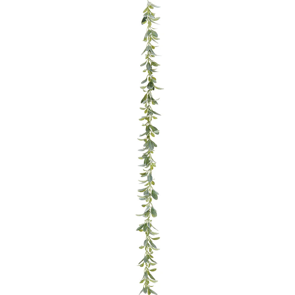 6'2" Lamb's Ear Silk Garland -Green/Gray (Pack of 6)