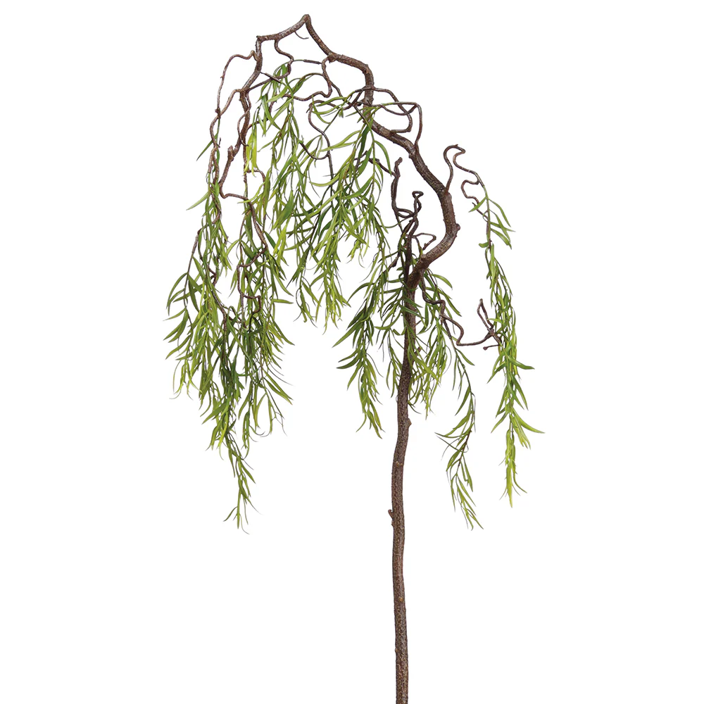 63" Silk Willow Branch Stem -Green (Pack of 12)