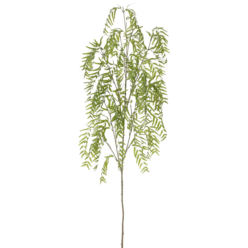 65.75" Hanging Silk Willow Leaf Branch Stem -Green (Pack of 6)