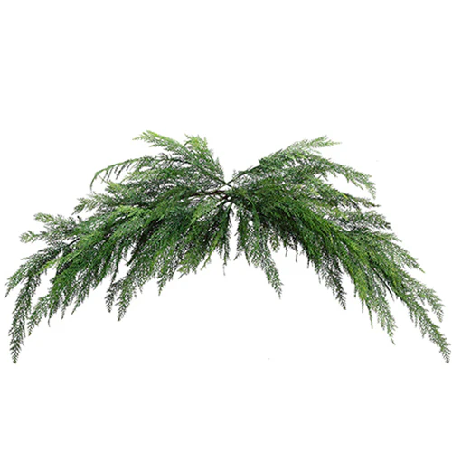 65" Wide Artificial Cedar Mantel Swag -Green (Pack of 2)