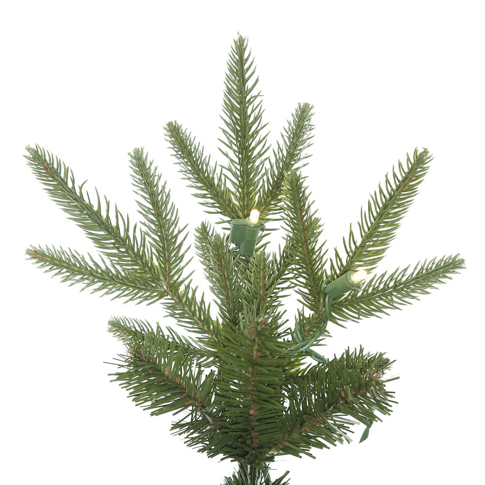 6'6"Hx28"W PE Pencil Bixley Fir Artificial Christmas Tree, LED Pre-Lit -Green - Image 5