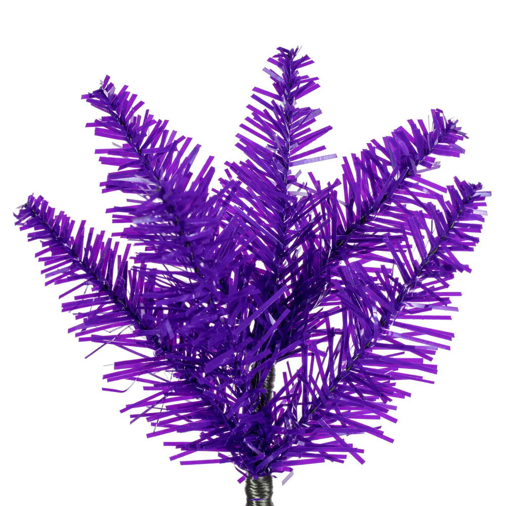 6'6"Hx28"W Pencil Artificial Christmas Tree, Unlit -Purple - Image 3