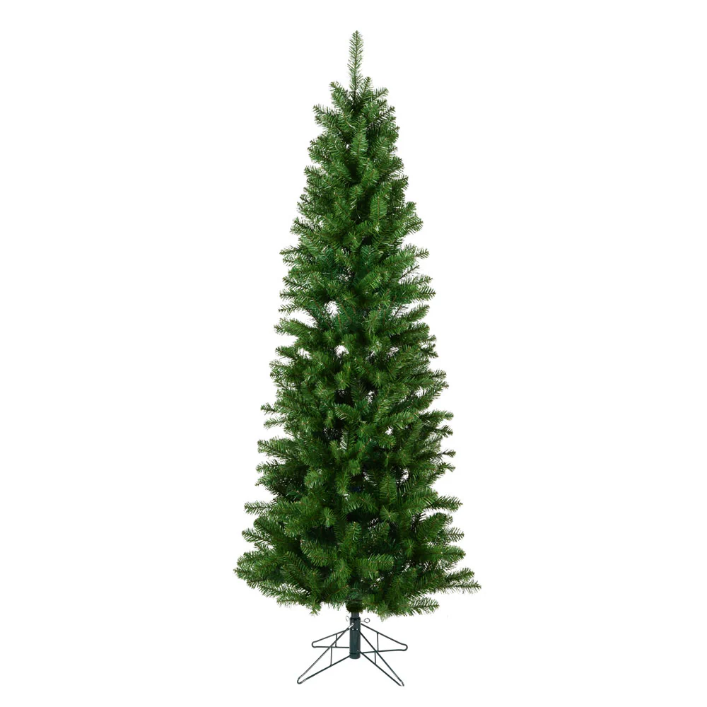 6'6"Hx32"W Slim Salem Pine Artificial Christmas Tree, Unlit -Green
