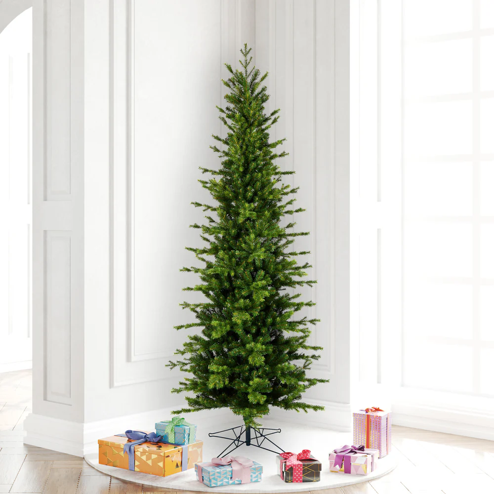 6'6"Hx35"W PE Pencil Moutauk Pine Artificial Christmas Tree, Unlit -Green - Image 5