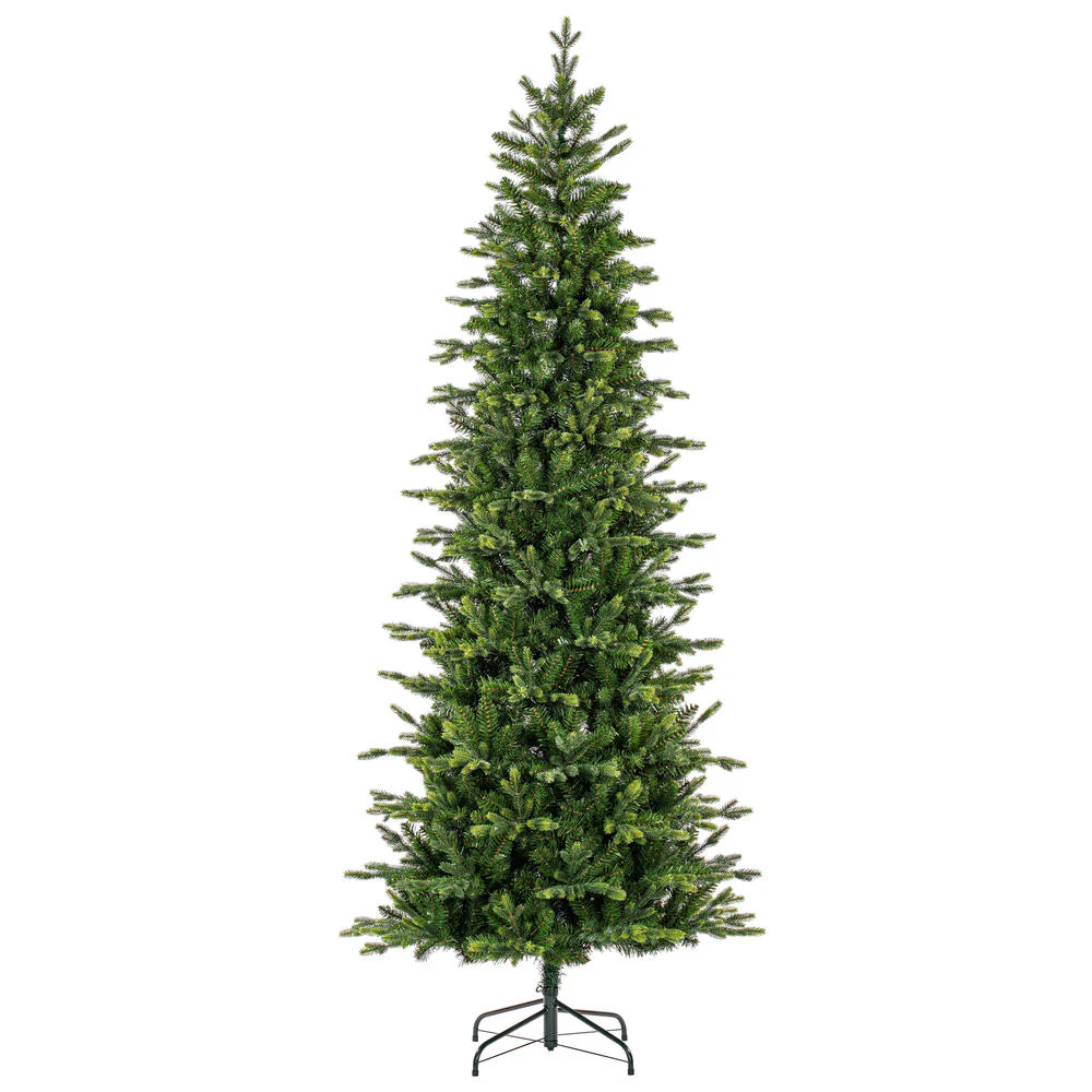 6'6"Hx36"W PE Slim Kamas Fraser Fir Artificial Christmas Tree, Unlit -Green
