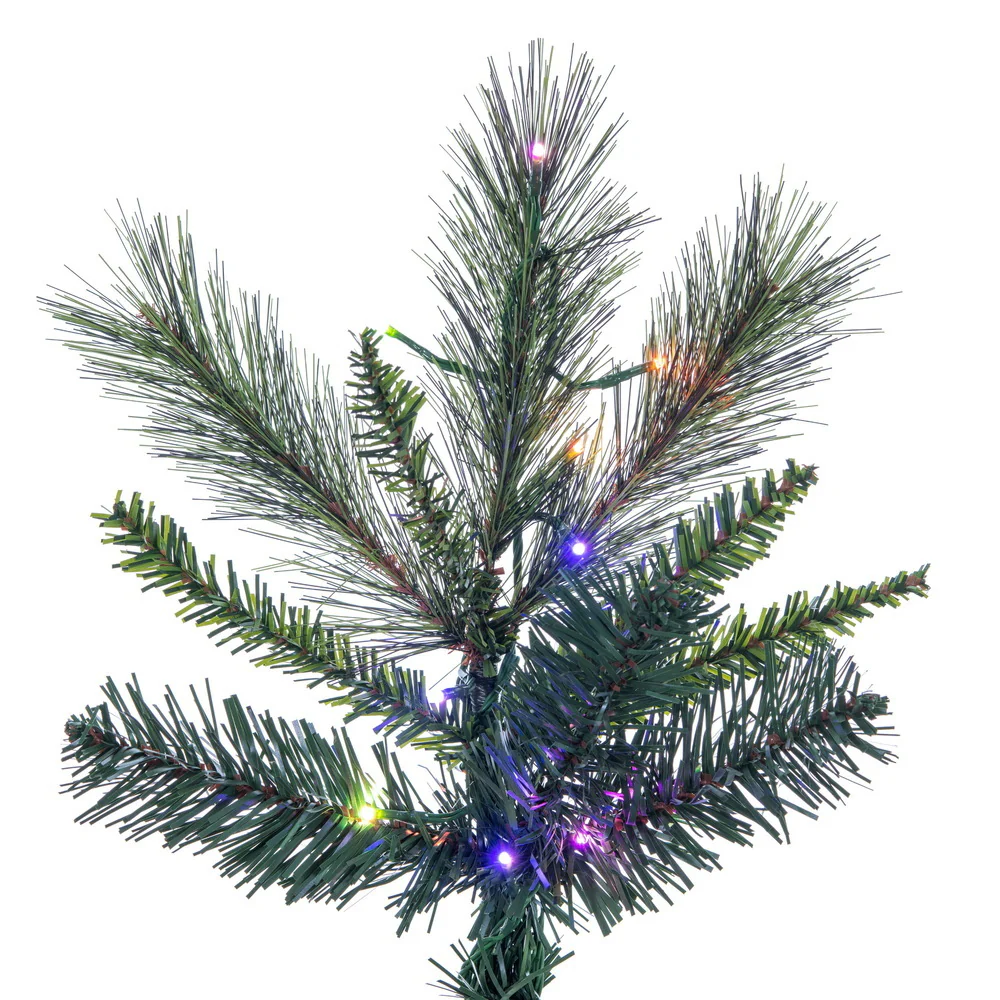 6'6"Hx40"W PE Brighton Pine Artificial Christmas Tree, LED Pre-Lit (Multi-Mode) -Green - Image 6