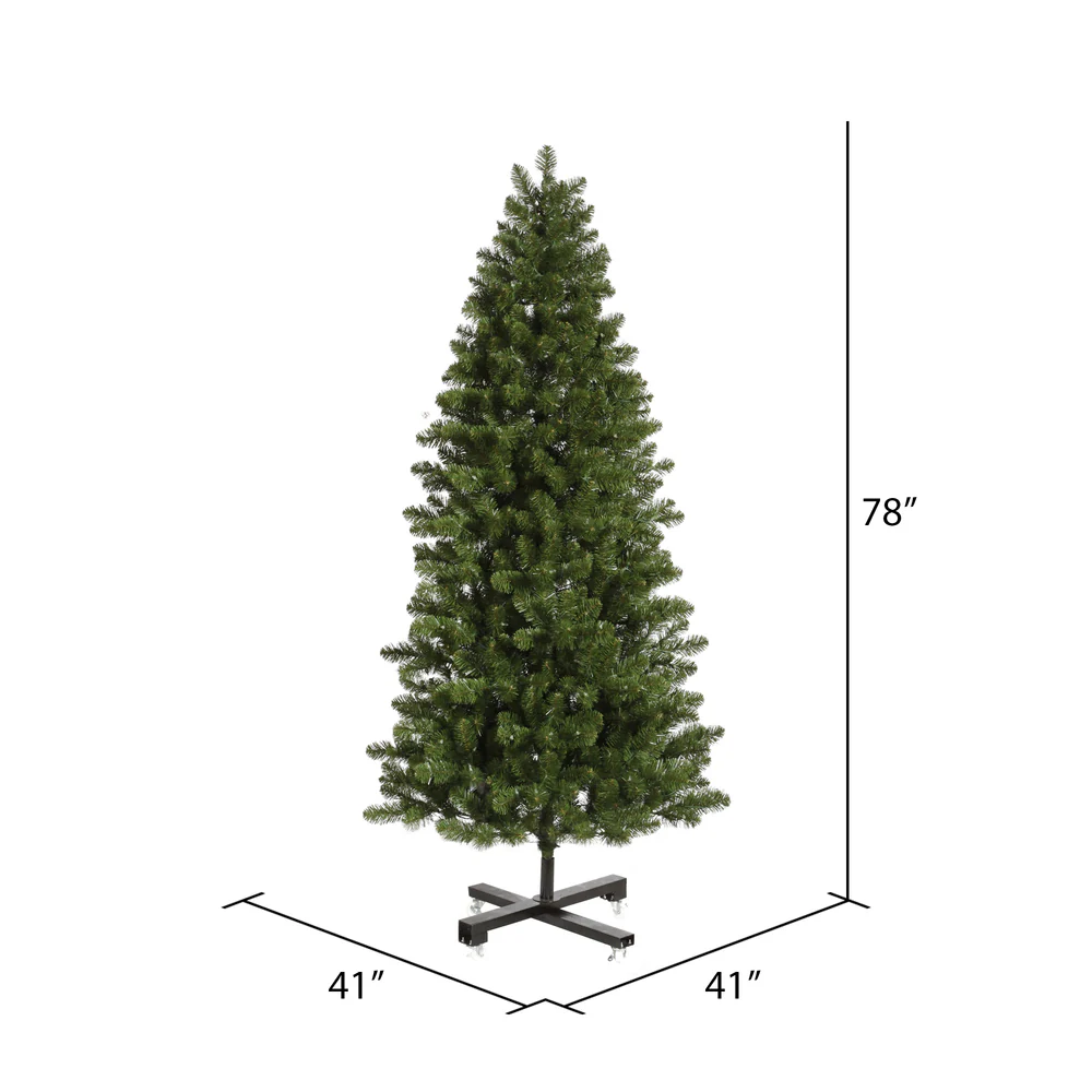 6'6"Hx41"W Slim Grand Teton Pine Artificial Christmas Tree, Unlit -Green - Image 3