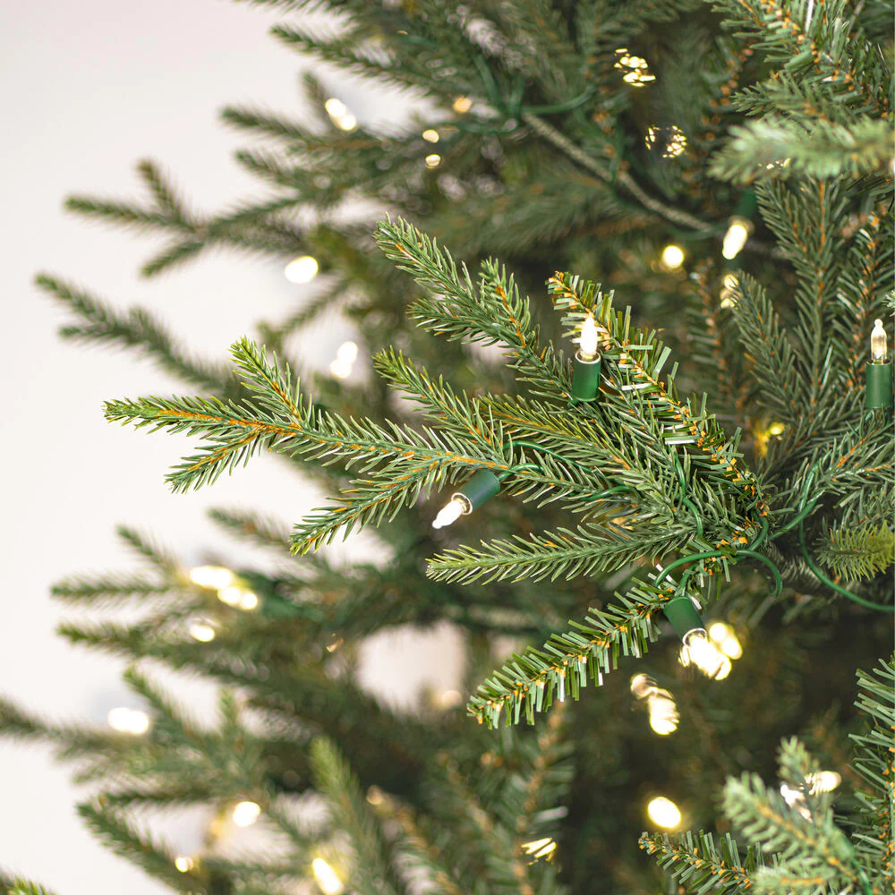 6'6"Hx46"W PE Slim Itasca Fraser Artificial Christmas Tree, LED Pre-Lit -Green - Image 2