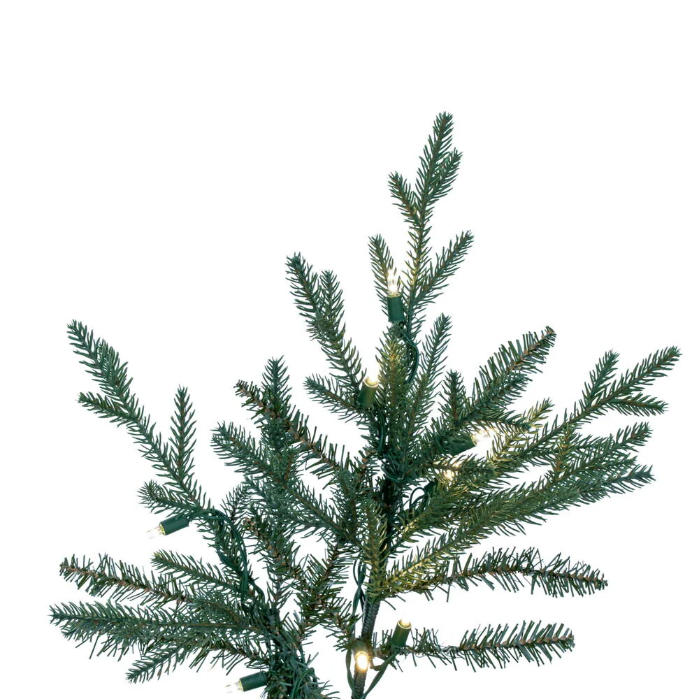 6'6"Hx46"W PE Slim Itasca Fraser Artificial Christmas Tree, LED Pre-Lit -Green - Image 6