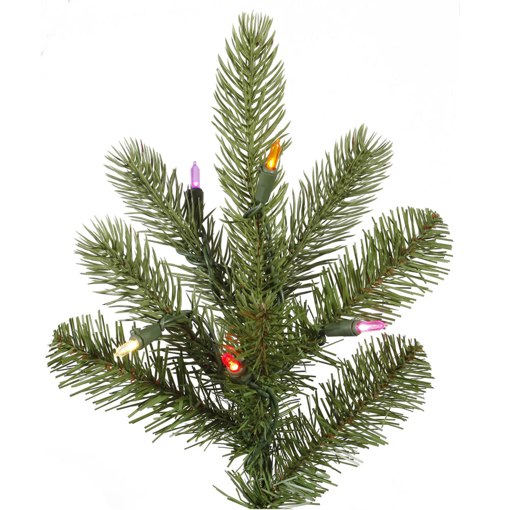 6'6"Hx47"W PE King Spruce Artificial Christmas Tree, LED Pre-Lit (Multicolor) -Green - Image 2