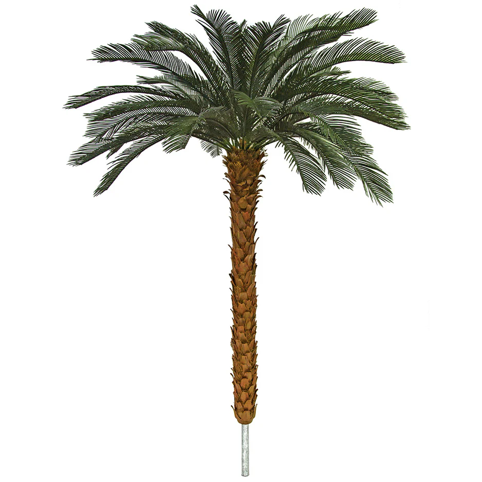 6'6"Hx48"W Outdoor UV-Proof Artificial Sago Cycas Palm Tree -36 Fronds -Green