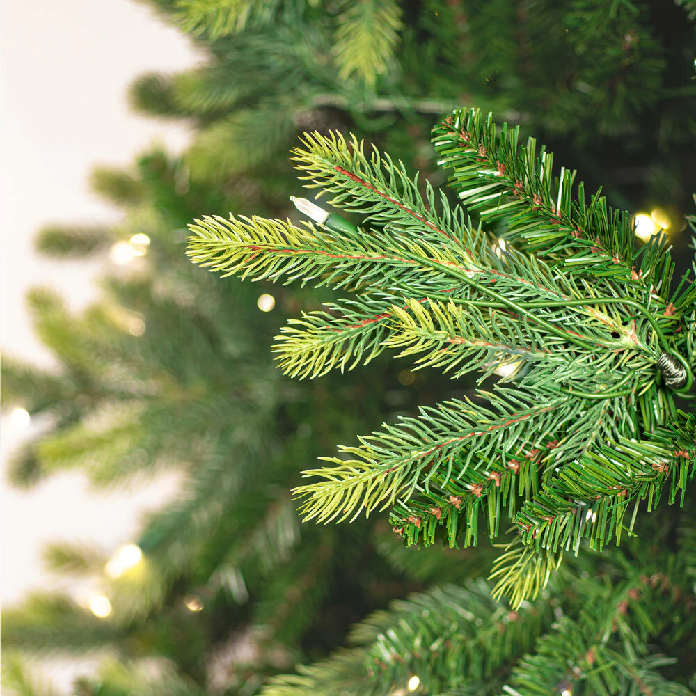 6'6"Hx48"W PE Jersey Fraser Artificial Christmas Tree, RGB LED Pre-Lit (Multi-Mode) -Green - Image 2