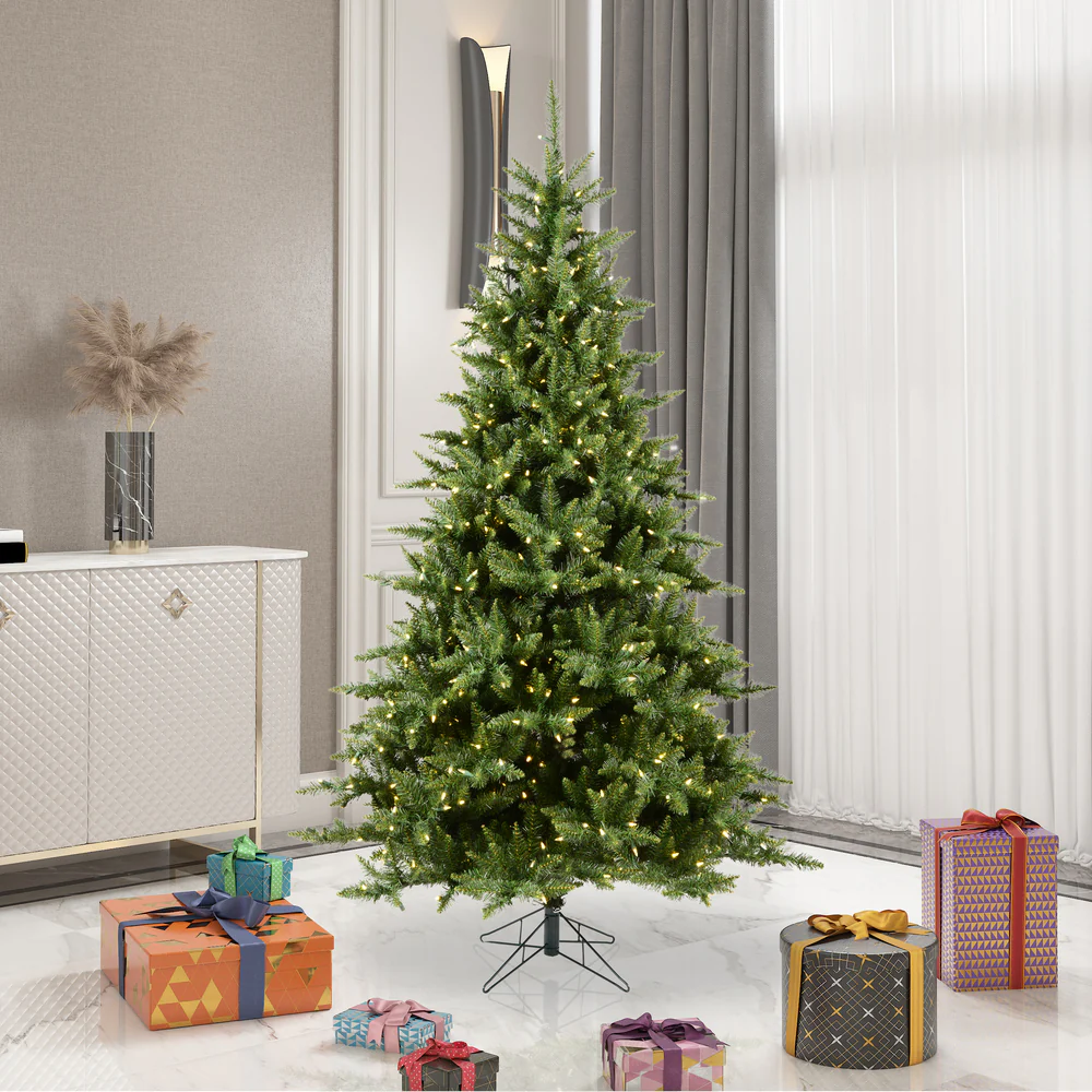 6'6"Hx49"W Camdon Fir Artificial Christmas Tree, LED Pre-Lit -Green - Image 6