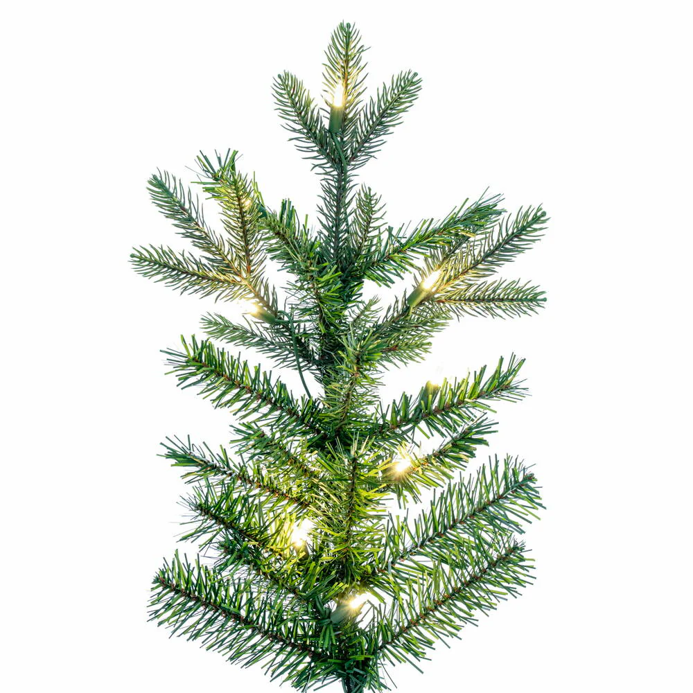 6'6"Hx50"W PE Douglas Fir Artificial Christmas Tree, LED Pre-Lit -Green - Image 2