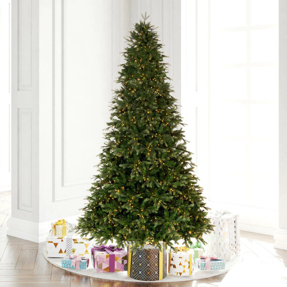 6'6"Hx50"W PE Douglas Fir Artificial Christmas Tree, Micro LED Pre-Lit -Green - Image 7