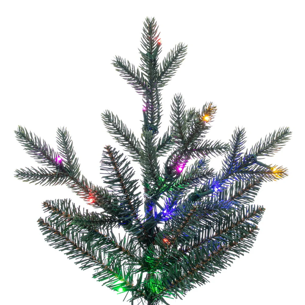 6'6"Hx51"W PE Colorado Blue Fir Artificial Christmas Tree, Micro LED Pre-Lit (Multi-Mode) -Green - Image 3