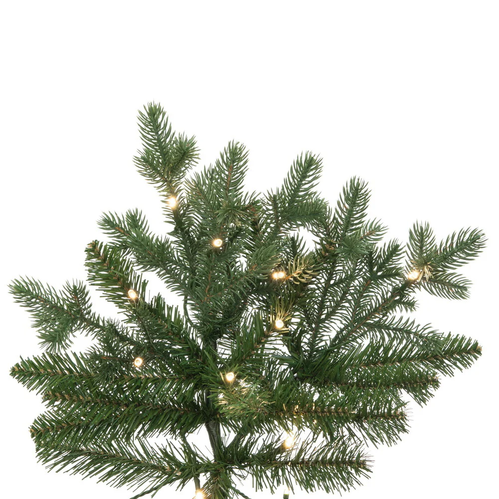 6'6"Hx51"W PE Northern Blue Spruce Artificial Christmas Tree, LED Pre-Lit (Multi-Mode) -Green - Image 2