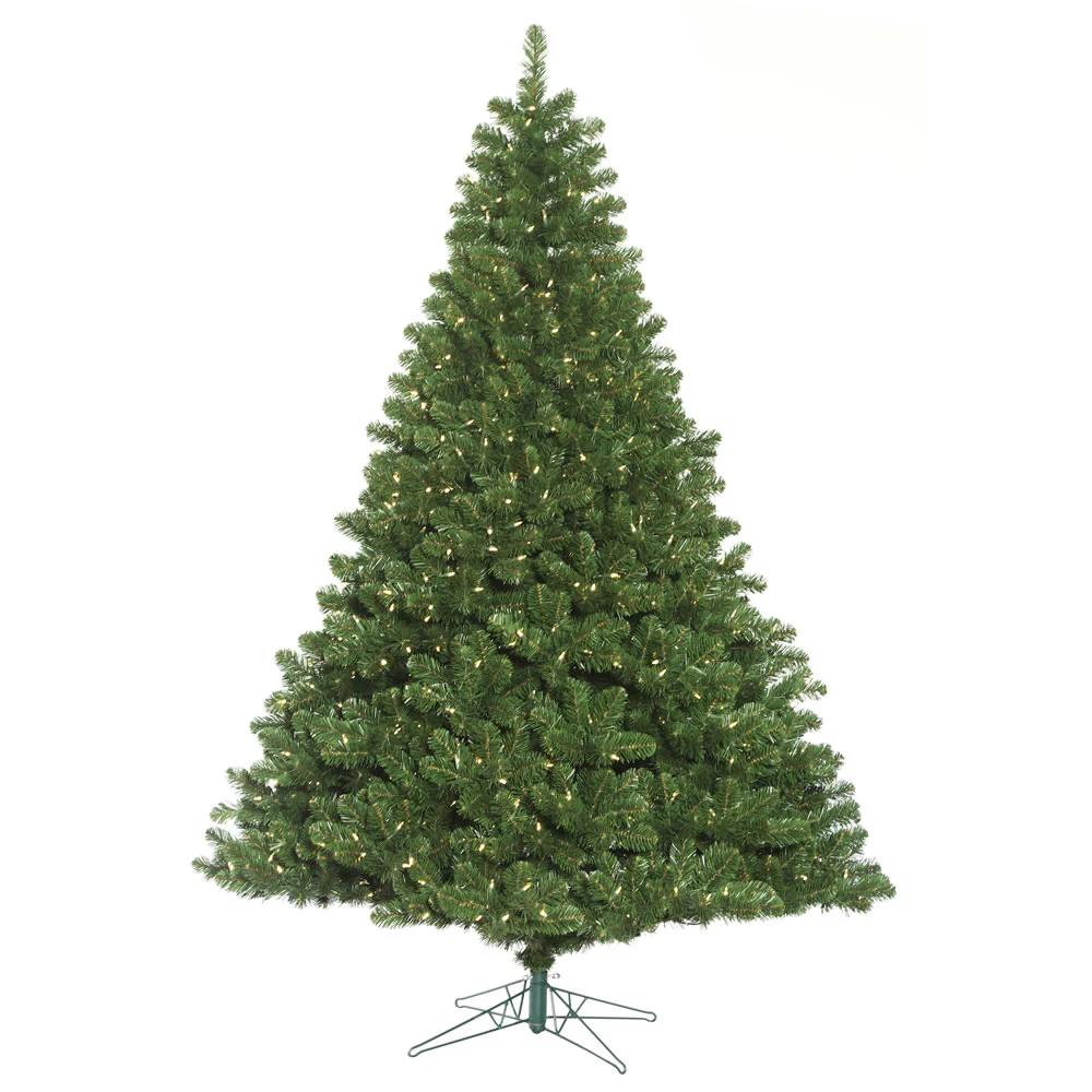 6'6"Hx60"W Oregon Fir Artificial Christmas Tree, LED Pre-Lit -Green