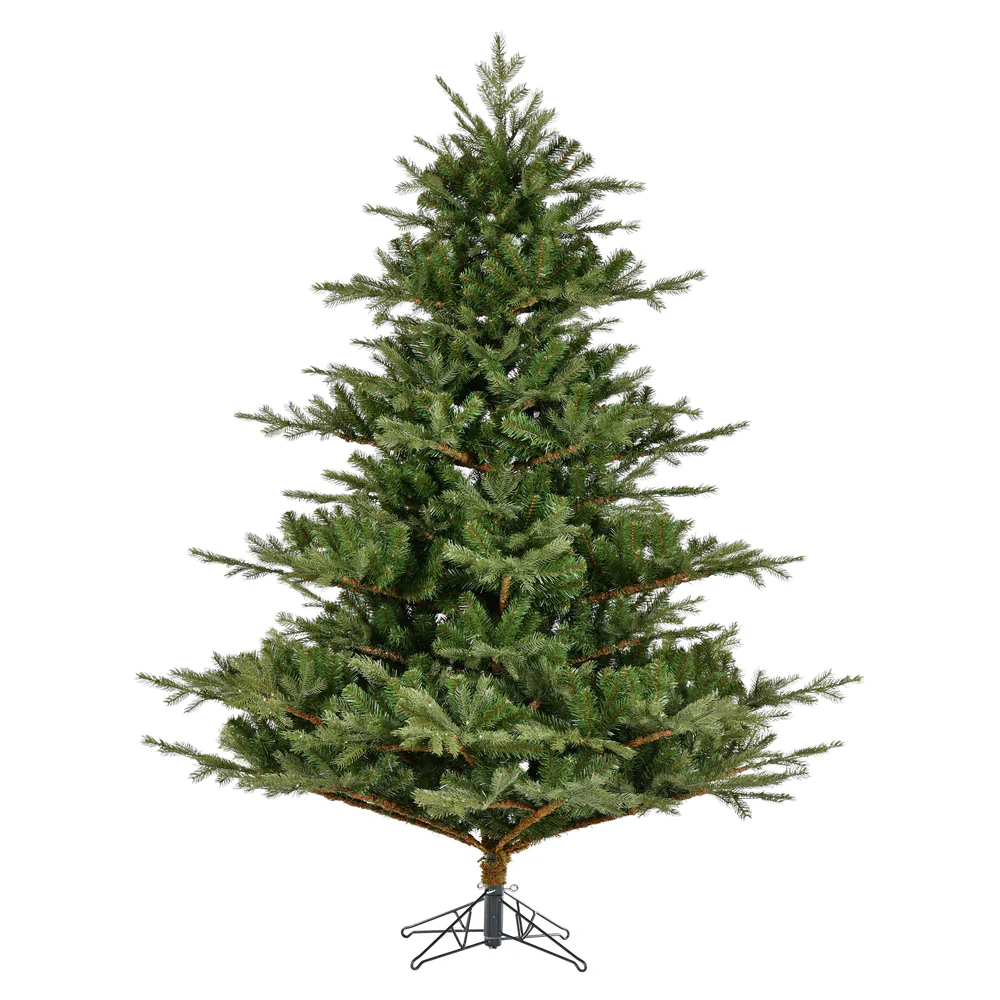 6'6"Hx63"W PE Sherwood Fir Artificial Christmas Tree, Unlit -Green