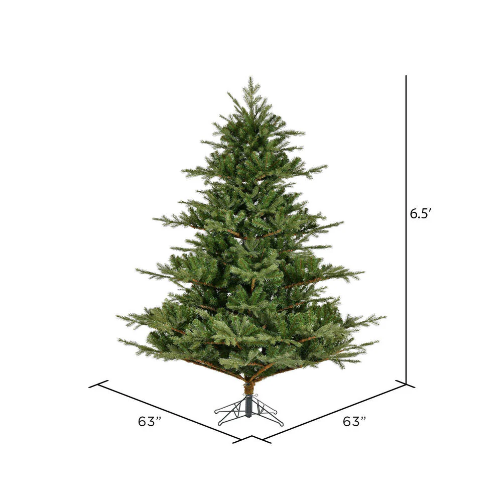 6'6"Hx63"W PE Sherwood Fir Artificial Christmas Tree, Unlit -Green - Image 3
