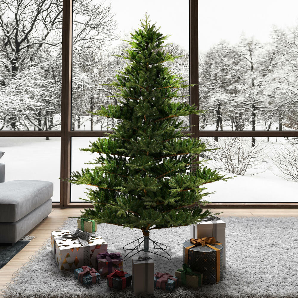 6'6"Hx63"W PE Sherwood Fir Artificial Christmas Tree, Unlit -Green - Image 5