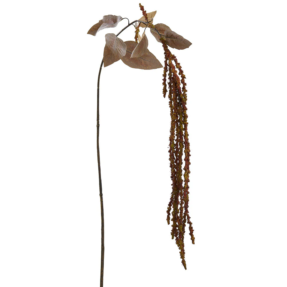 68" Hanging Amaranthus Artificial Flower Stem -Green/Brown (Pack of 12)