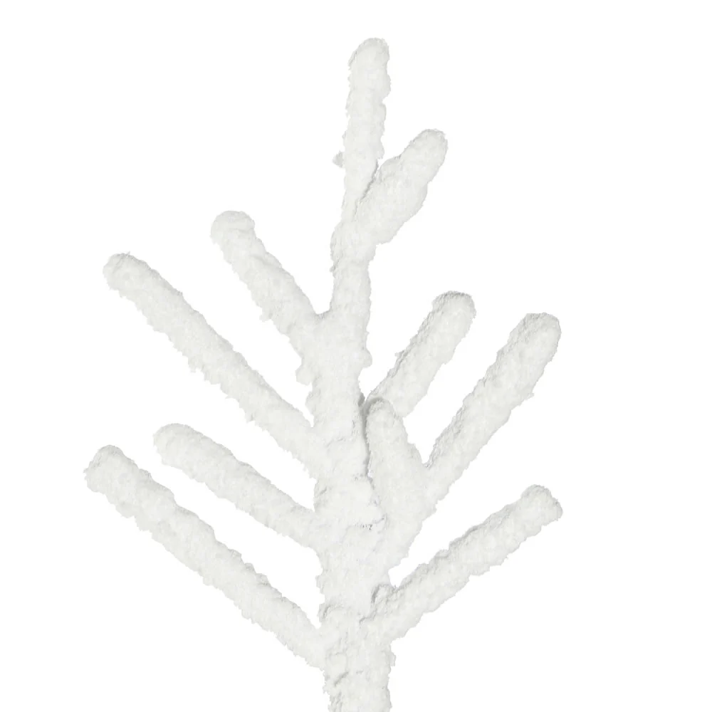 6'Hx26"W Flocked Kuna Pine Artificial Christmas Tree, Unlit -White - Image 2