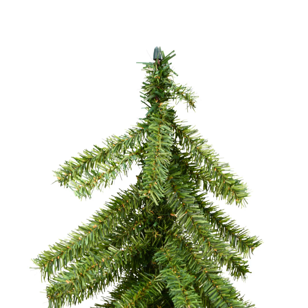 6'Hx33"W Set Of Natural Trunk Alpine Artificial Christmas Trees, Unlit -Green - Image 2