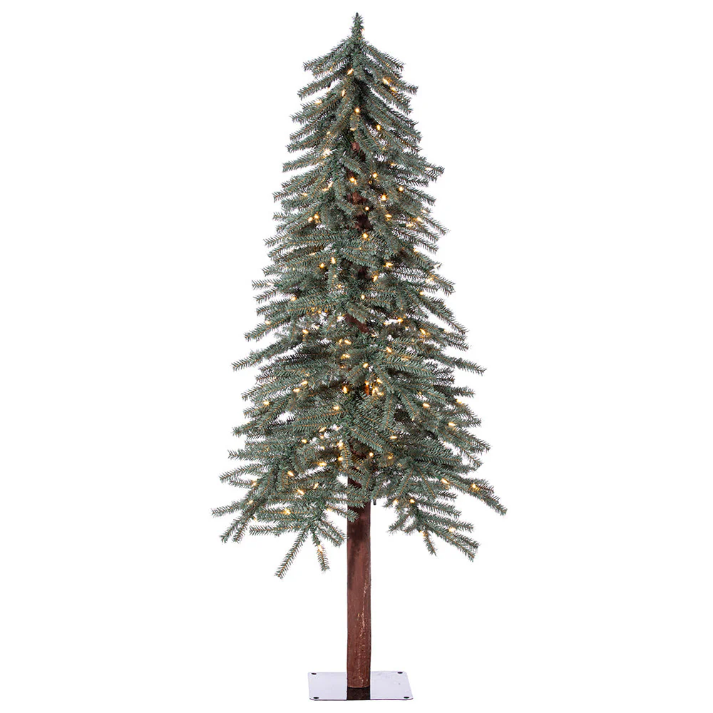 6'Hx36"W Brooks Alpine Artificial Christmas Tree, LED Pre-Lit -Green