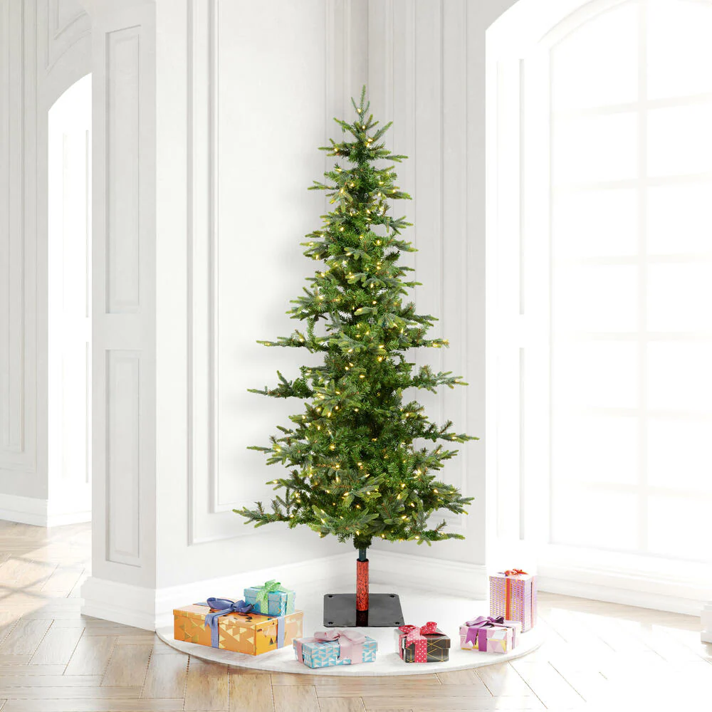 6'Hx42"W Shawnee Fir Artificial Christmas Tree, LED Pre-Lit -Green - Image 4