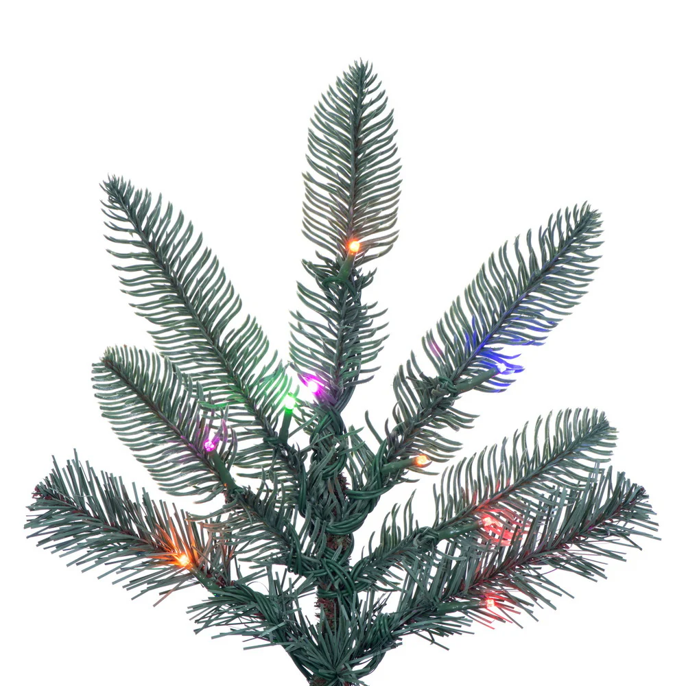 6'Hx48"W PE Alberta Blue Spruce Artificial Christmas Tree, Micro LED Pre-Lit (Multi-Mode) -Green - Image 3