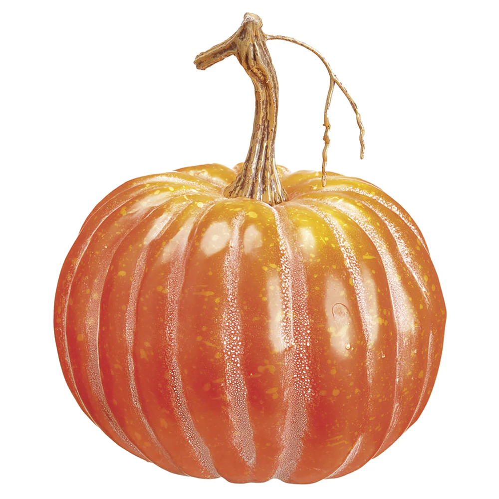 6"Hx5.5"W Artificial Pumpkin -Orange (Pack of 12)