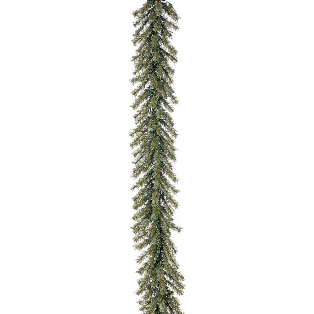 6'Lx12"W Tinsel Artificial Garland, LED Pre-Lit -Green/Silver (Pack of 12) - Image 3