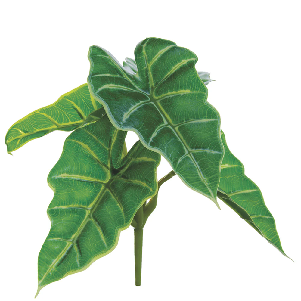 7.5" Outdoor UV-Resistant Artificial Caladium Hortulanum Plant -Green (Pack of 12)