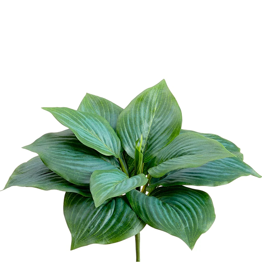 7" Silk Hosta Leaf Plant -Green (Pack of 12)