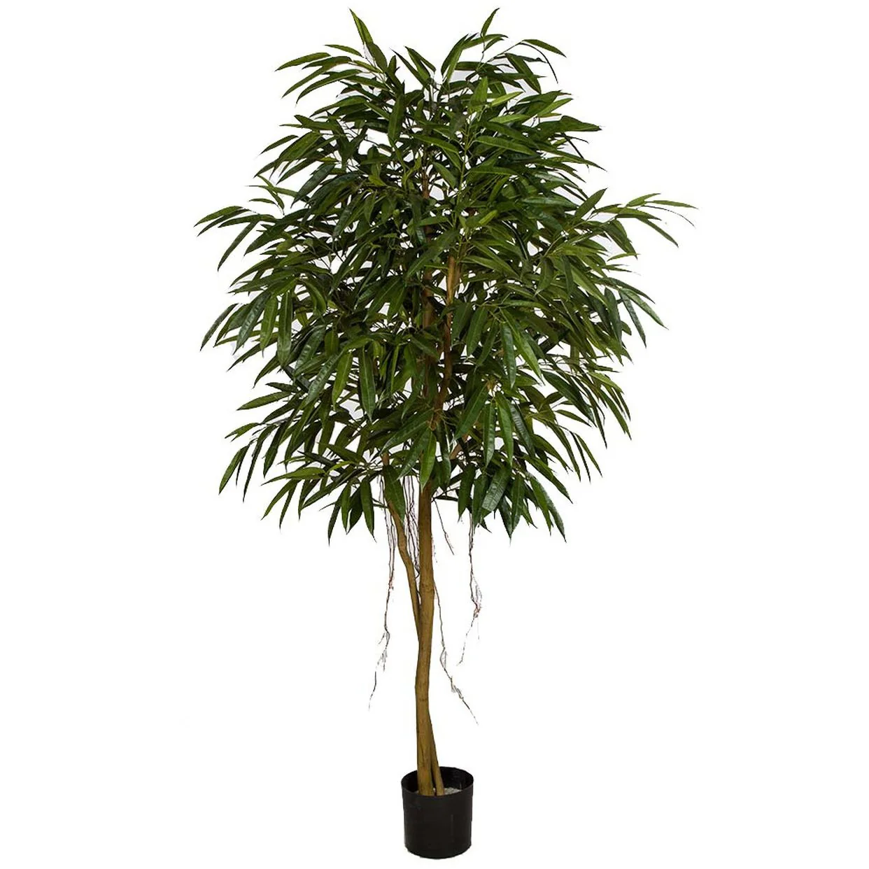 7' Silk Royal Longifolia Tree w/Pot -1,251 Leaves -Green