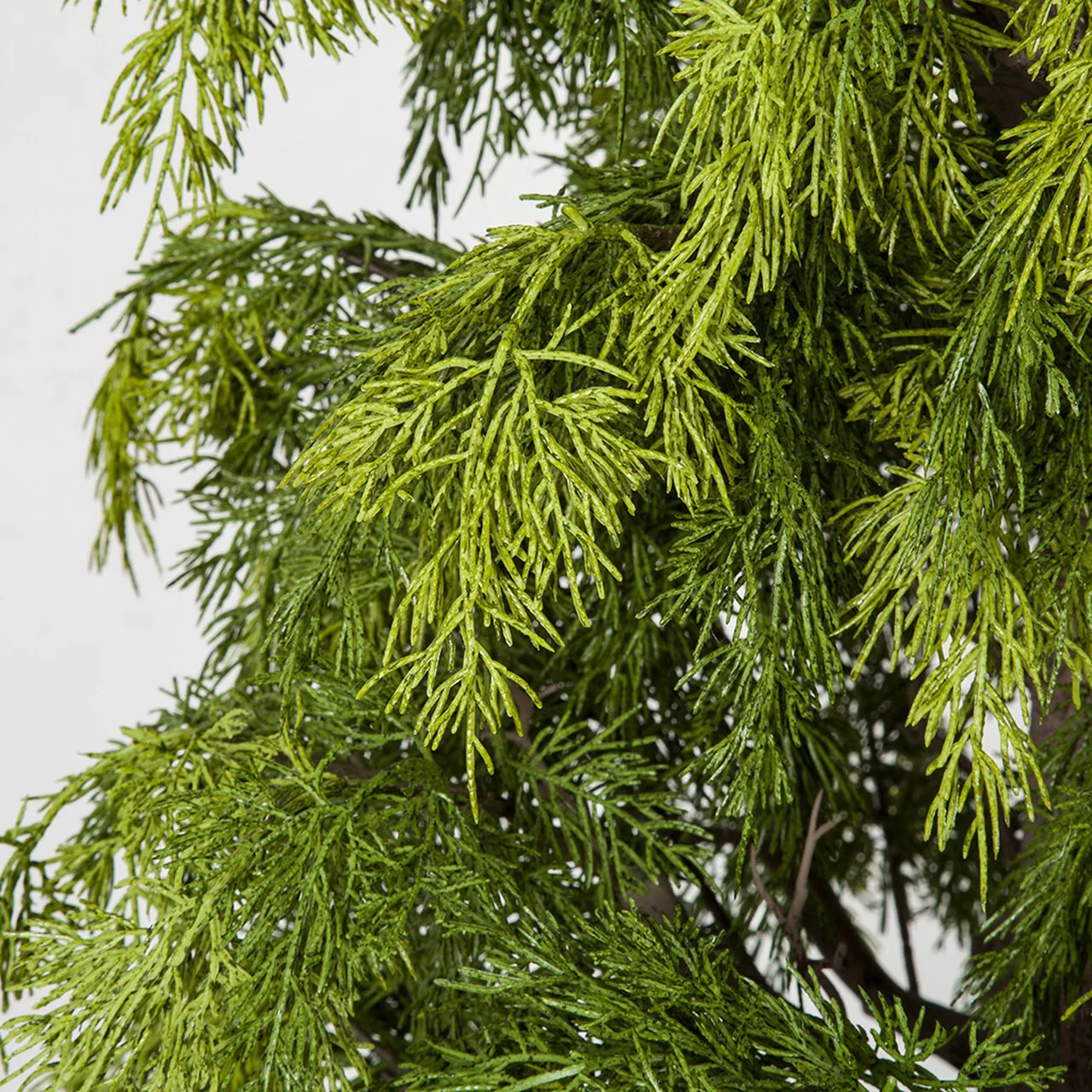 7' Soft-Touch Artificial Hinoki Cypress Tree w/Pot -Green - Image 2