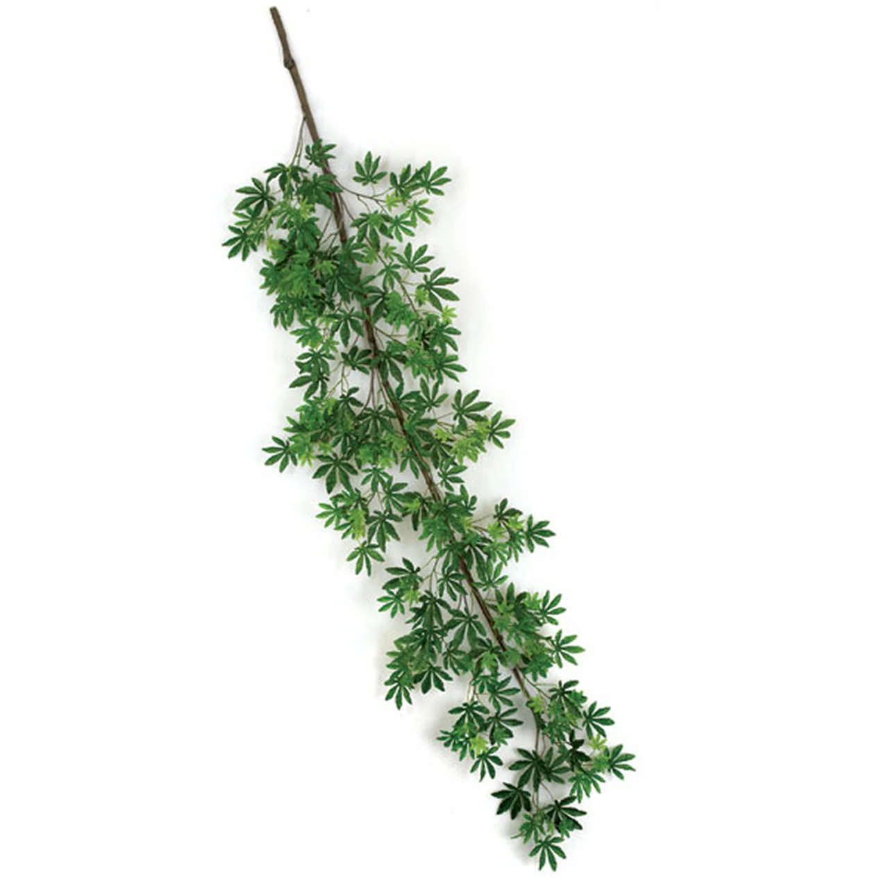 72" Hanging Silk Japanese Maple Leaf Branch Stem -2 Tone Green (Pack of 4)