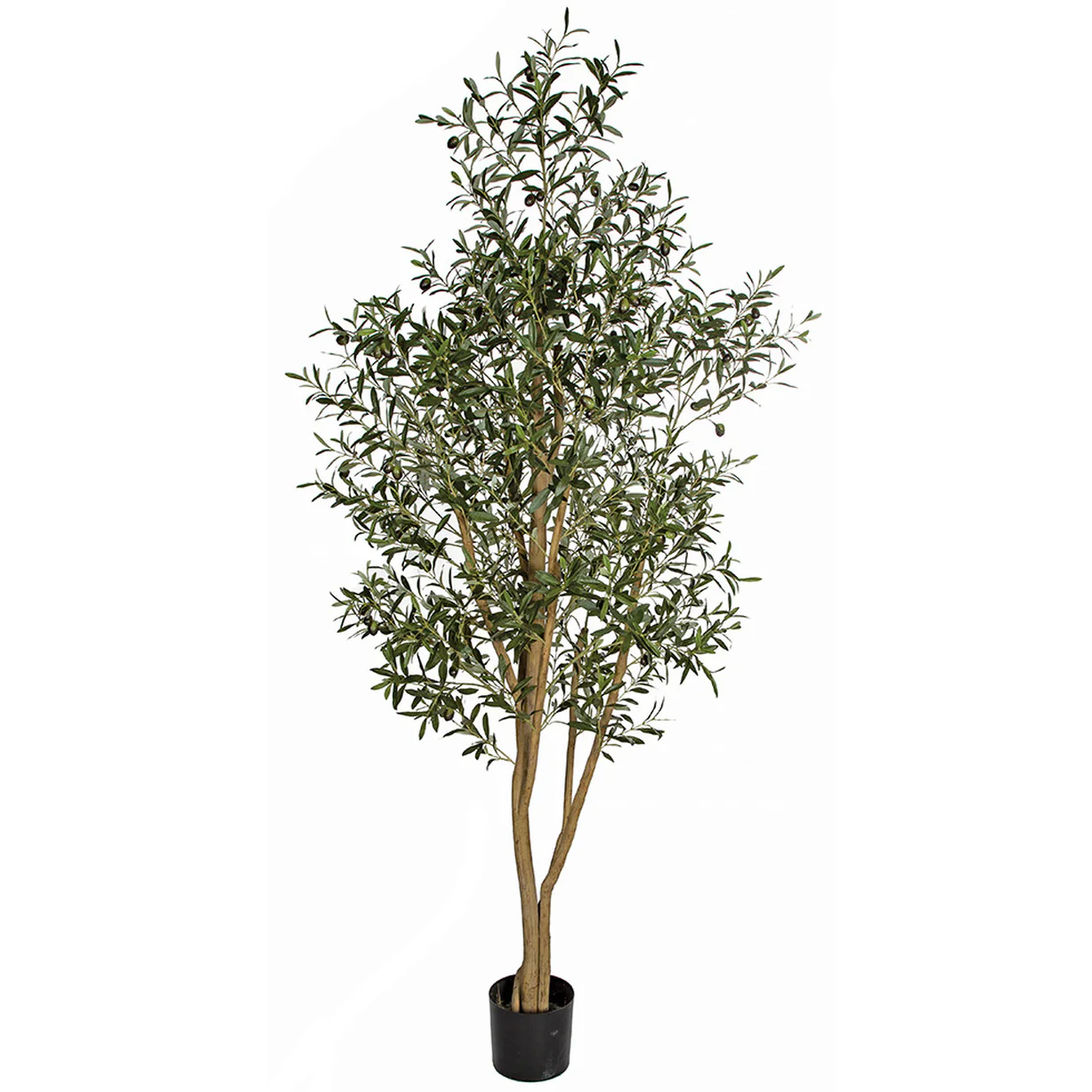7'6" Silk Olive Tree With Olives w/Pot -Green