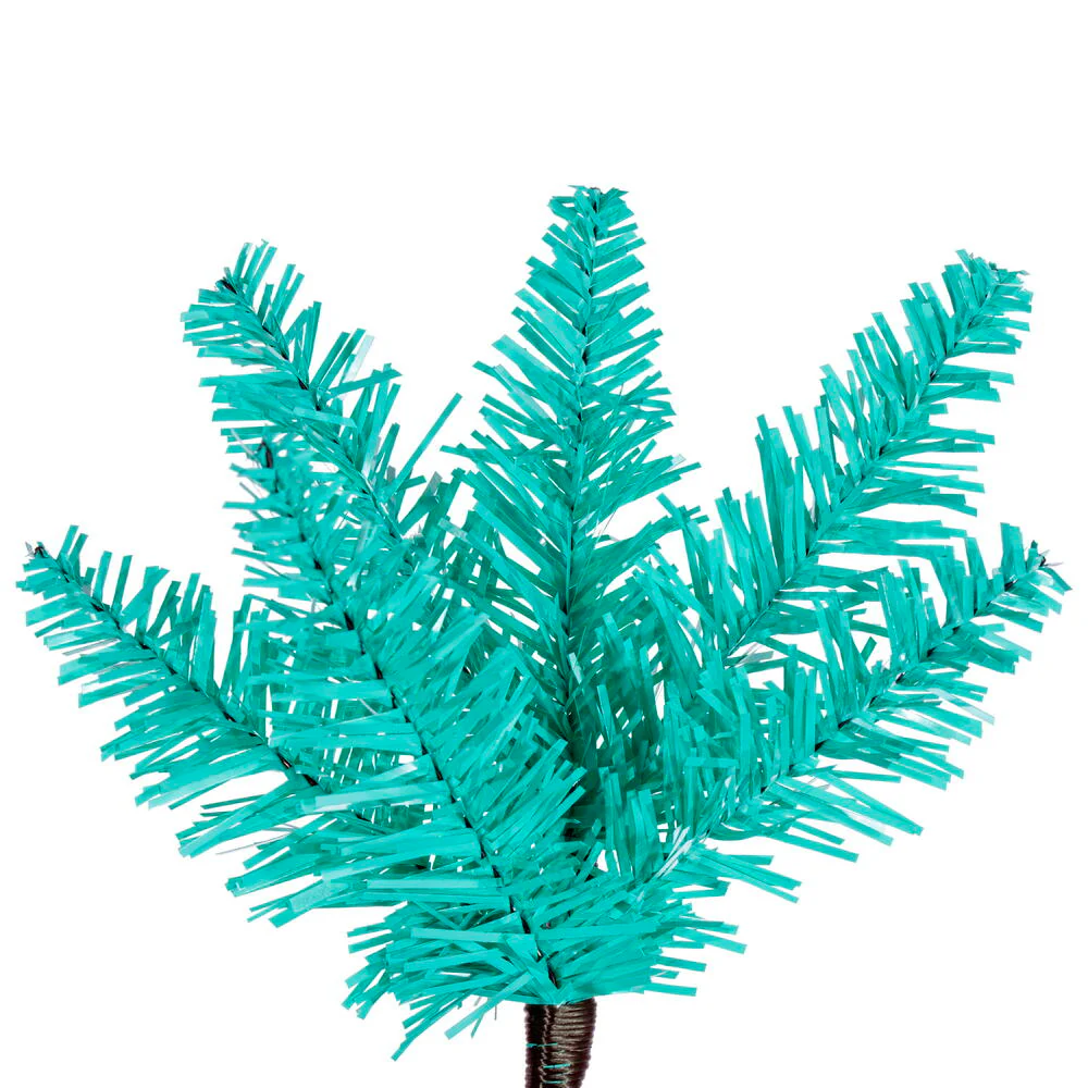 7'6"Hx32"W Pencil Artificial Christmas Tree, Unlit -Aqua - Image 2
